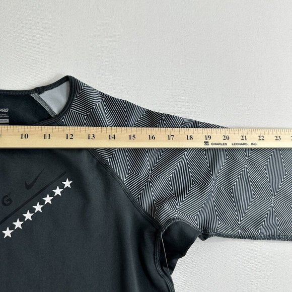 Nike Pro‎ Livestrong Fitted Running Top Thumbholes Women’s Size Medium Gray - Picture 6 of 7